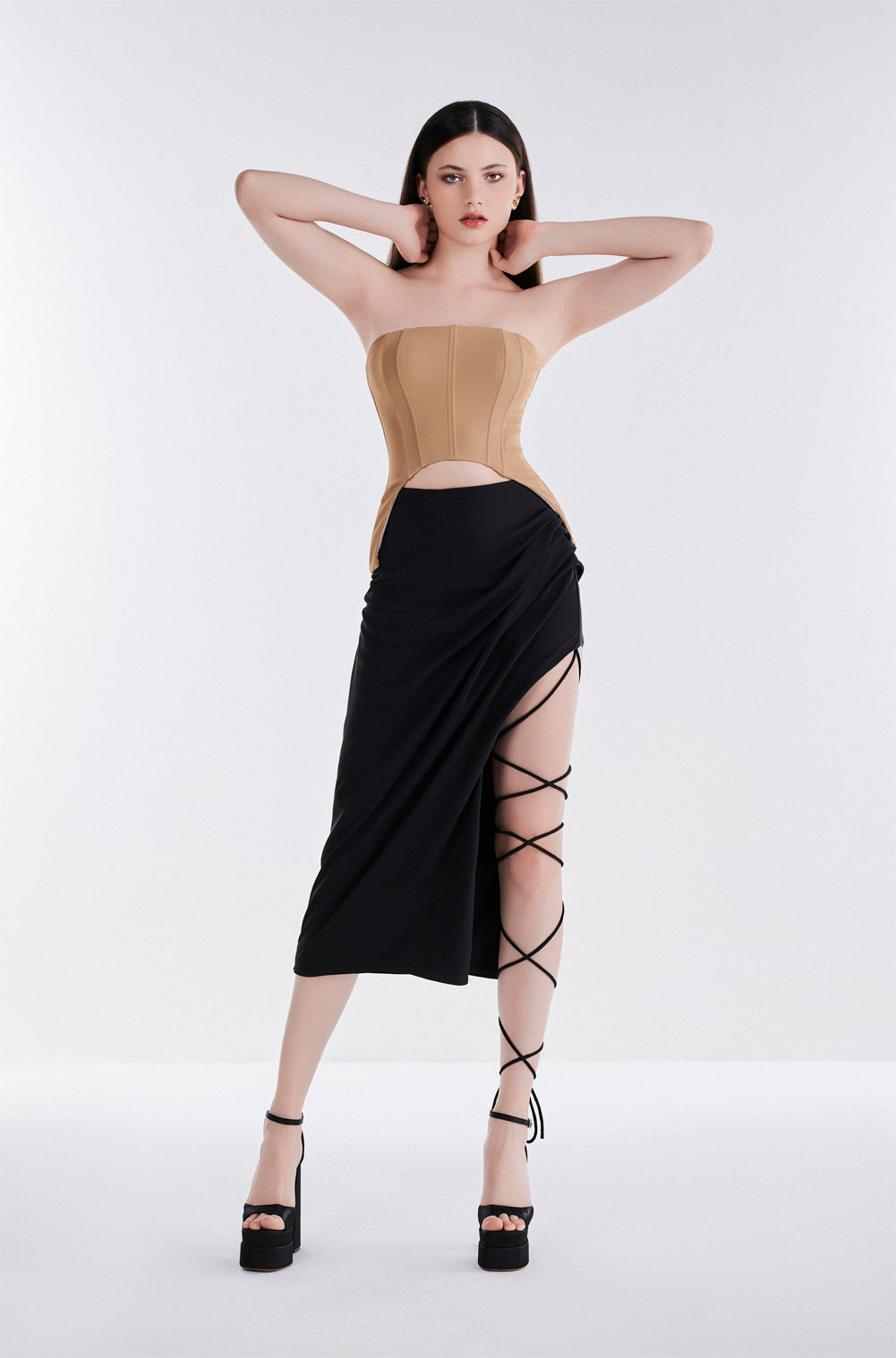 Set Of Tube Top And Split Skirt