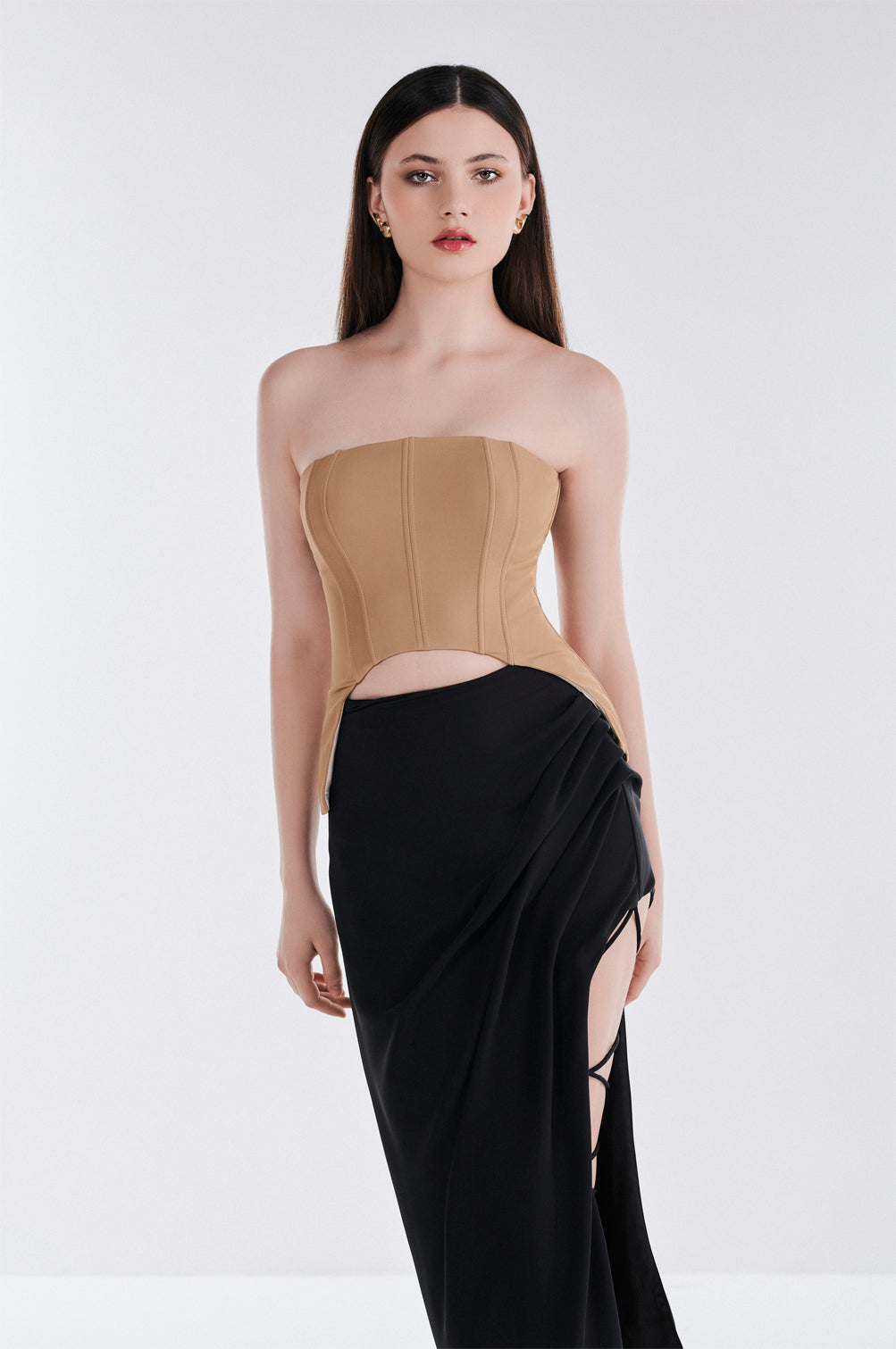 Set Of Tube Top And Split Skirt