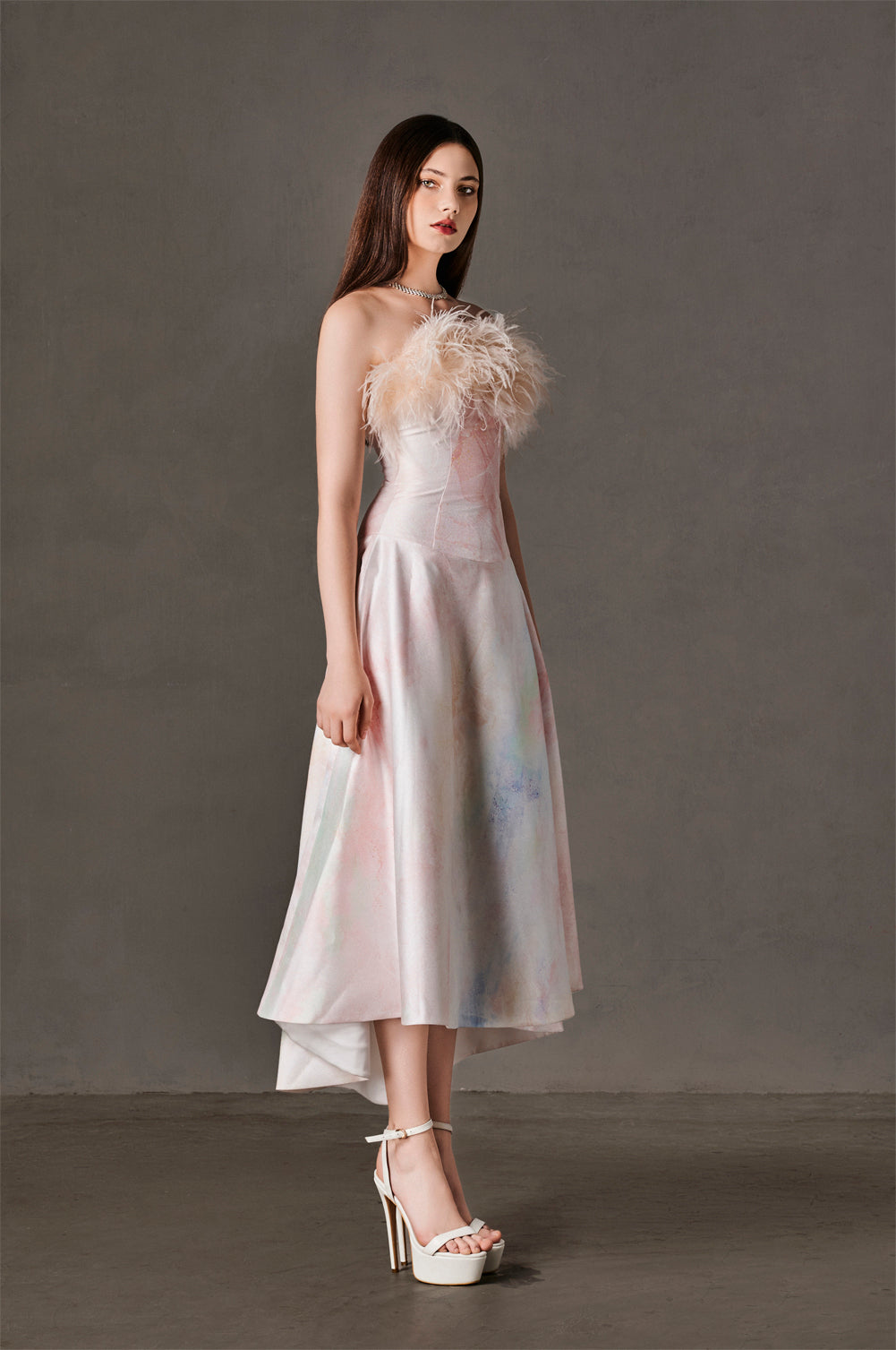 Taffeta Flounce Dress