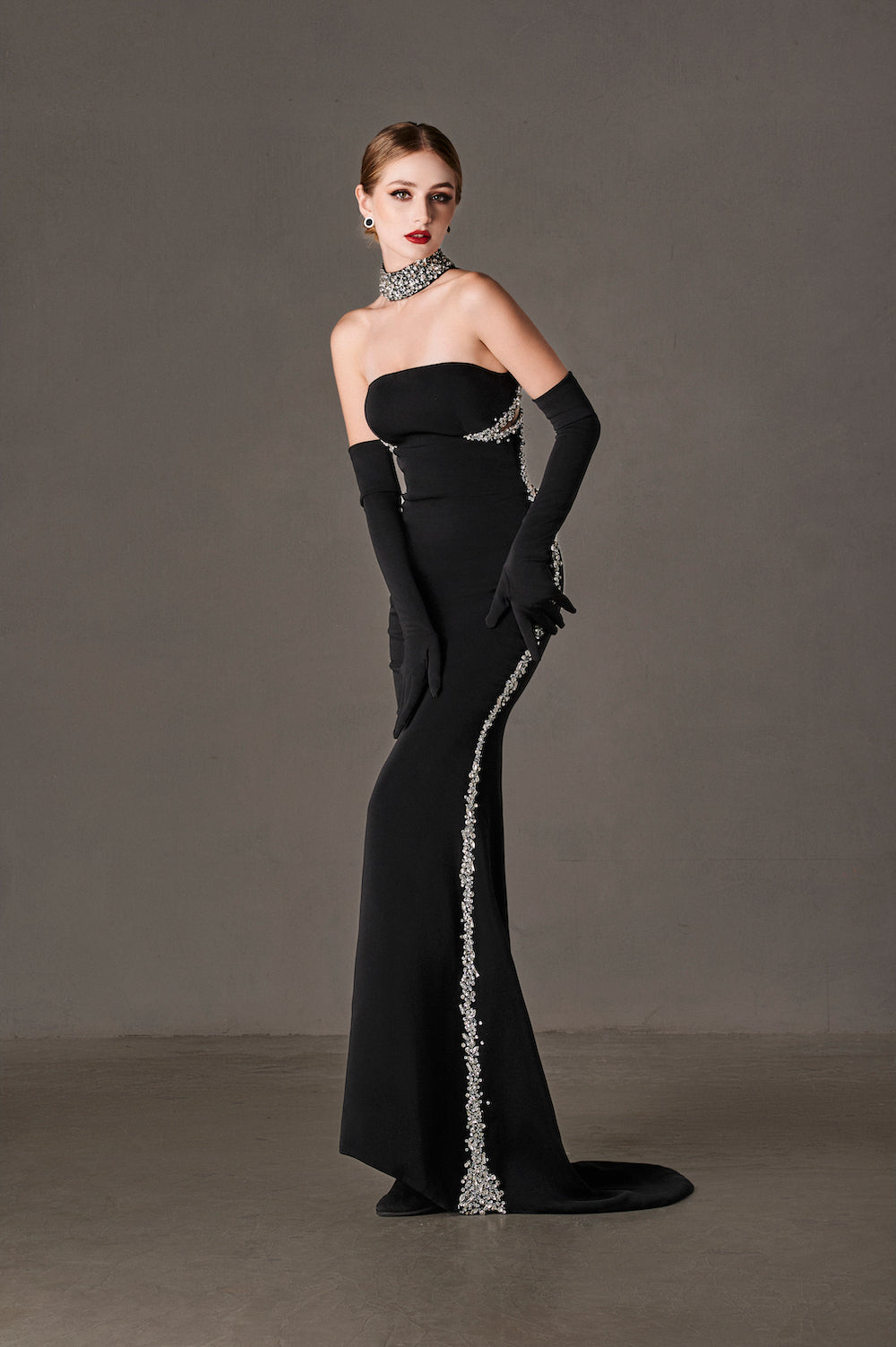 Long Dress With Rhinestones